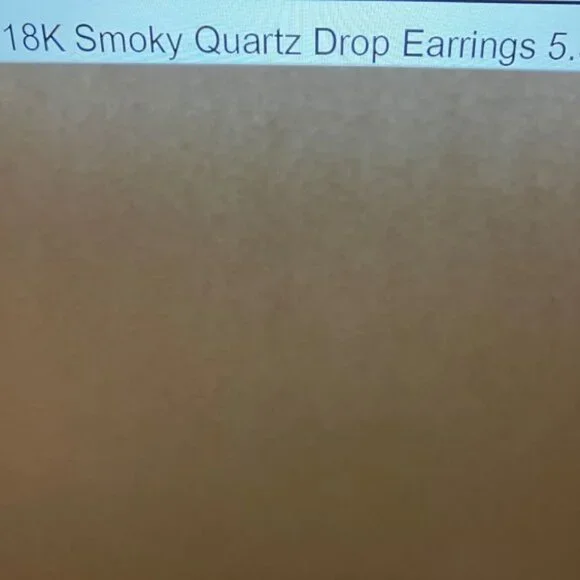 Smoky Quartz 18K Gold Drop Earrings - Picture 2 of 3